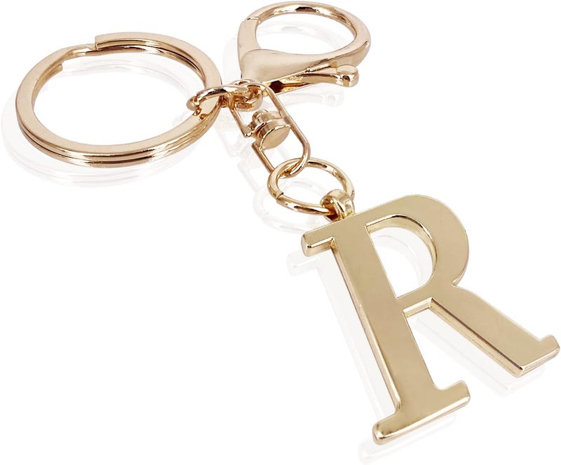 LAXPICOL Gold Letter A-Z Keychain for Women Bag Charms Purse Charms For Handbags Metal Alphabet Initial Letter Keychain - Image 1